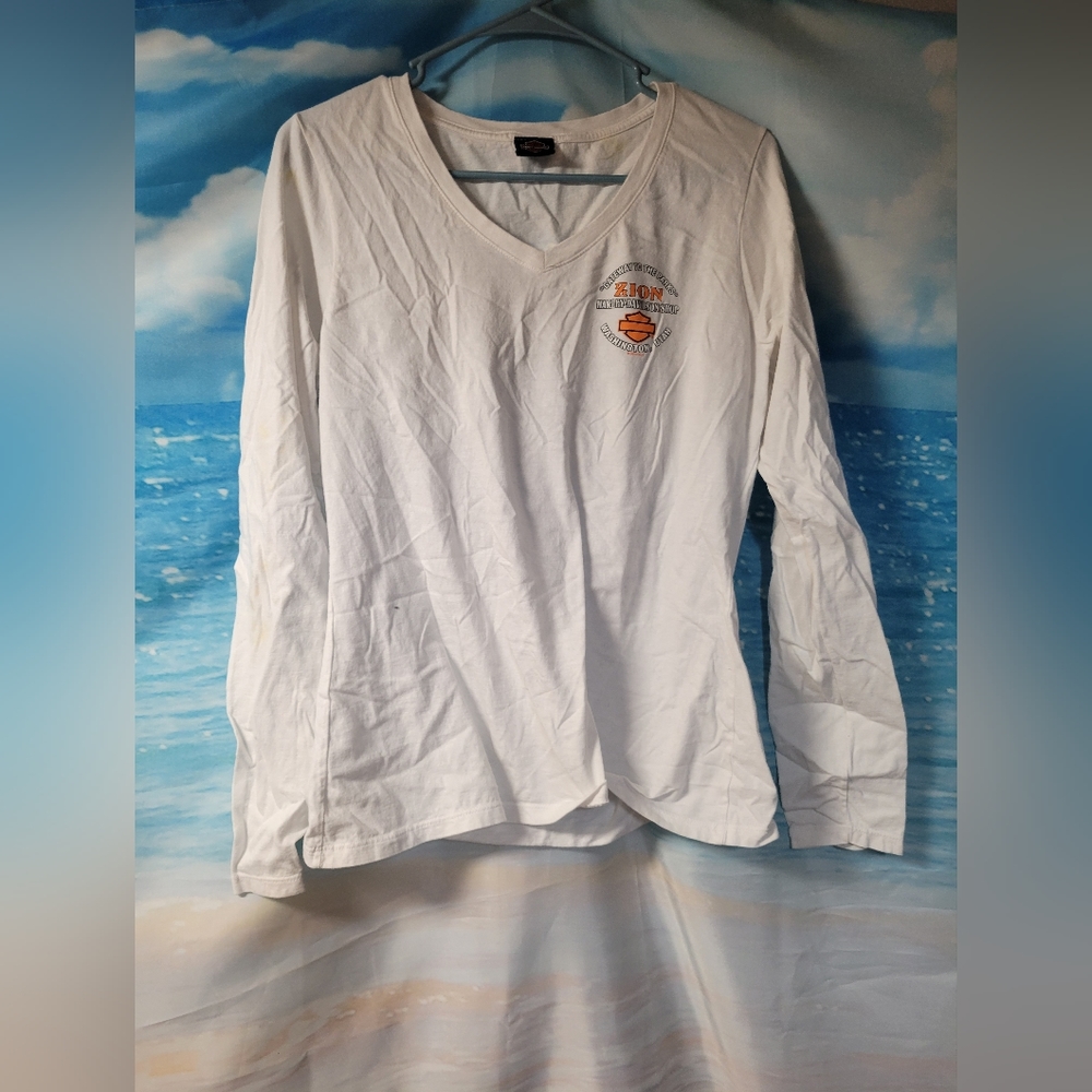 Harley-Davidson Ladies Vneck Zion‎ Park Long Sleeve Tshirt